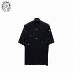 chromehearts 克罗心彩色扎染满标刺绣短袖T恤 采用32支双纱 克重面料 进口针织针梳棉进行制作，厚度适中，有垂感又有轮廓型，上身就是一个舒适！！对微