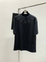 chrome Hearts 克罗心，2025夏季新品，专柜同步有售，原单狠货，时尚休闲圆领短袖T恤，采用进口原版面料，顶级刺绣工艺字母图案Logo，独特设计，专