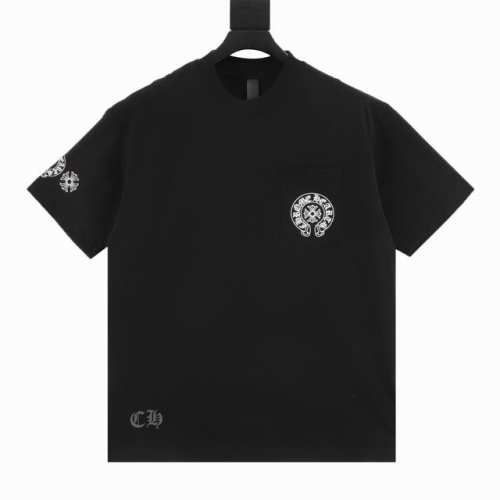Chrome Hearts 克罗心 彩色串标短袖T恤 采用直喷进口机器印花 五金辅料均开磨定制 正确配置 黑色2025克罗心正品包装 280克定制定染双纱棉 版