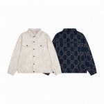 款号：Zmr22# Gucci古驰双G提花牛仔夹克外套 整体衣服设计感十足 经典满印双G字母Logo无论是看起来还是穿起来都是很高级 完全百搭任何人 满印提花工