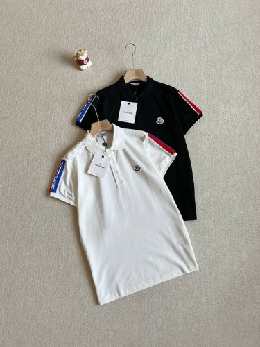 Moncler蒙口官网同步上新 织带标识印花翻领polo衫 -采用原版Zp一致定制索罗娜双珠地面料 螺纹同缸定染对格对纹零色差 Yb一样克重250G 独家品质区