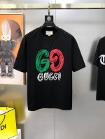 G*Cci 古齐2025春夏新款原单男士圆领短袖T恤 专柜同步售卖 爆款高端品质 高版本 Os版型阔版 印胶印花字母Logo图案设计 定制进口双股100%纯棉面