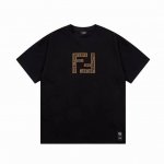 隔天到 Fendi 芬迪 双Ff字母贴布刺绣&& Logo标识精致升级 原版面料 官方同款 短袖T恤 定制260克同缸染面料 手感非常舒服 春夏最新版本 颜色: