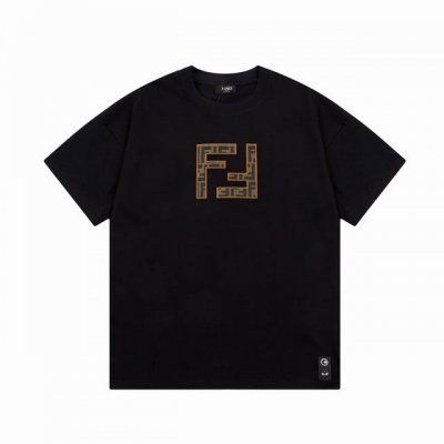 隔天到 Fendi 芬迪 双Ff字母贴布刺绣&& Logo标识精致升级 原版面料 官方同款 短袖T恤 定制260克同缸染面料 手感非常舒服 春夏最新版本 颜色: