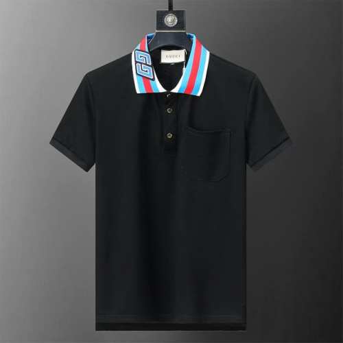 Gicci 古驰 新款高品质翻领polo衫，金属Logo扣子，做工精致，官网同步，时尚百搭M-3Xl