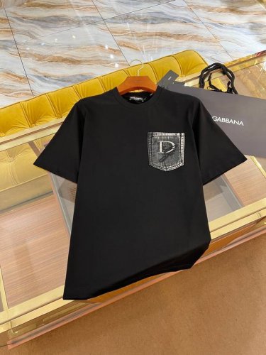 2025Ssdg新款T恤 牛仔口袋重工水洗 压凸刺绣工艺 独家发售 优质纯棉面料 Os微阔版型 黑色 Size:44-54