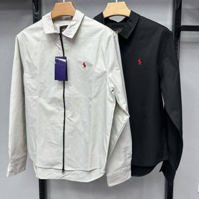 款号300 拉夫劳伦Ralph Lauren老干部小马刺绣老干部夹克外套 拉夫劳伦Ralph Lauren翻领白色系老干部短款复古衬衫 定制Ykk拉链 Rl原版