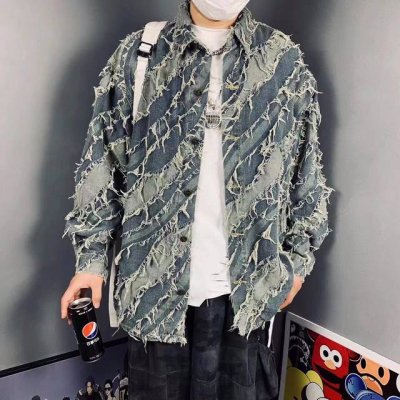balenciaga巴黎世家长毛怪重工复古水洗牛仔高版本外套男女同款 搭配情侣更赞哦 ｜超级推荐｜超人气单品Ins小红书热门爆款真心喜欢 带点头街范儿 版型延品