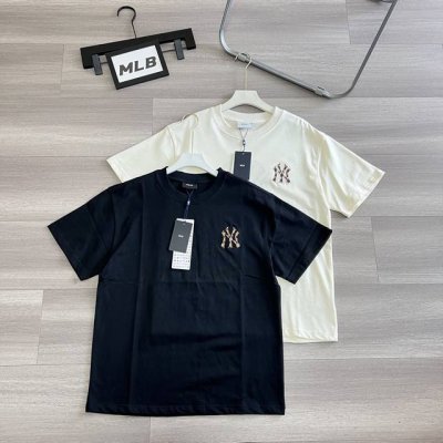 Mlb 男女情侣刺绣系列运动T恤休闲短袖25春夏季新款 三标齐全，吊牌可以扫码验证，一衣一码！原厂包装！领口压条保证舒适性！高端品质2025Mlb Ny情侣圆领