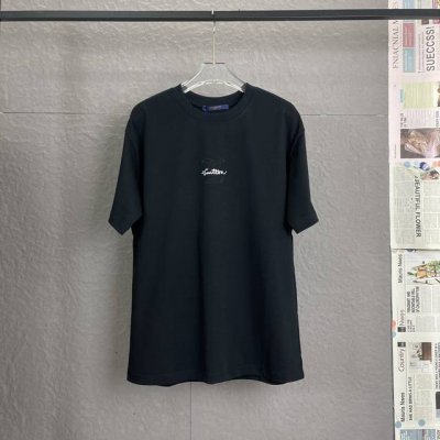A37 louis Vuitton路易威登Lv 300高克重 高端烫钻工艺 草写字母 宽松版型 男女同款 独家专供新款原单休闲短袖 高端定制 高版本 时尚百搭爆