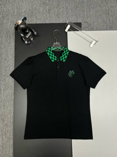 Lv 路易威登 别针刺绣新款polo衫 原版面料 官方同款 采用210克丝光珠地棉，定制 同缸染面料 手感非常舒服爽滑 版型挺阔有型 一线品牌代工厂p出品 进口
