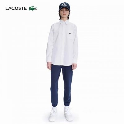 Lacoste 法国鳄鱼丝光纯棉衬衫女士新款春季白色长袖职业气质休闲衬衣 新款女士衬衫的设计基调将意式的都市高贵极简风发挥到极致，简洁干净，无任何复杂工艺做噱头