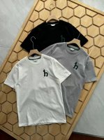 100%棉 Ha2025夏季新款大Logo休闲宽松棉质短袖T恤男！！ 100%纯棉，采用高品质纯棉面料，柔软舒适，透气性好，适合夏季穿着，吸汗性强，保持肌肤干爽