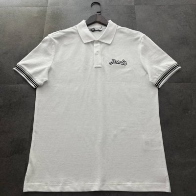 爆款推荐 Moncler蒙口2025新款刺绣字母Polo衫 原版面料高版本高品质 网红明星同款 290克重珠地棉面料 经典字母刺绣标识工艺 手感非常舒适耐穿 超