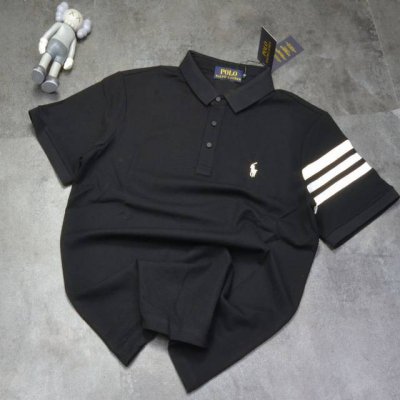 polo 拉夫劳伦 2025年夏季男装Polo Ralph Lauren 棉Polo衫T恤高品质 经典版型： 定制罗纹 Polo领，三纽扣衣襟，短袖，罗纹袖口，