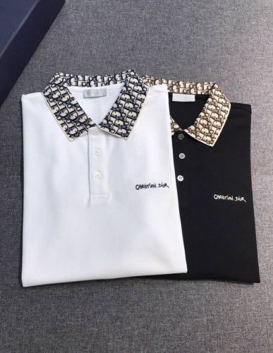 新品 -Cd家族男士时装款珠地棉翻领polo衫，贸易公司洋行货，重磅高级心水之物，25年官方新品，高级秀场系列，超级明星级Top爆款单品！ 颇具Cd家族美学风格