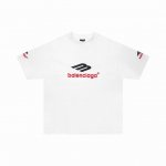 巴黎世家 Balenciaga 3M标Logo字母刺绣运动短袖T恤 男女款 三标、面料对版 顶级版本 面料: 260重磅纯棉，随意对比 采用特定重磅32S精棉平