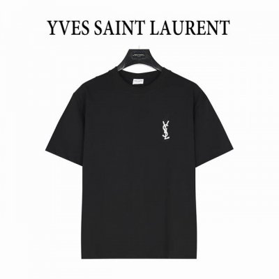 本地自取170（支持放店） saint Laurent/圣罗兰 25Ss 后背字母Logo发泡印花短袖T恤 简约的时尚元素设计凸显精简,隶属今夏高颜值单品. 客