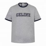 独家供应 celine 植绒字母撞色短袖 面料采用24S 185G特纺织紧密棉 罗纹采用32S 220G拉架罗纹 24支纱线相对较细 由这种纱线制成的面料通常会