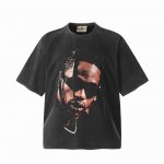 Vt951 Travis Scott斯科特Big Face人像限定浮夸搞怪印花复古水洗做旧短袖T恤 小领口设计 白墨数码直喷印花 高街复古重磅做旧水洗Vinta