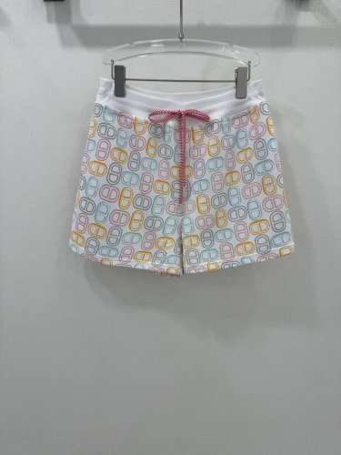 Herme*25新款运动休闲短裤 Chaine D Ancre系列猪鼻子 印花泽西棉 减龄运动少女直筒休闲裤 经典版型上身绝绝子 定制重磅罗纹拼接 进口重磅高密