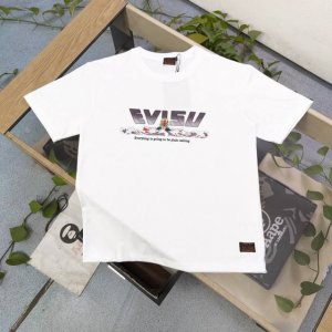 上新 款号：F644 2025新款Evisu福神龙年限定神龙图案Logo字母印花休闲情侣圆领短袖T恤，经典永远不会过时、人手必备款，230G纯棉精梳棉不起球不起