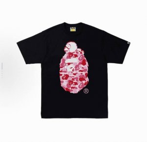 001024款A Bathing Ape 猿人头系列 Abc Camo Milo On Big Ape Tee 迷彩印花短袖T恤 男女同款 码数Smlxlxxl