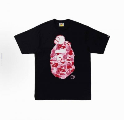 001024款A Bathing Ape 猿人头系列 Abc Camo Milo On Big Ape Tee 迷彩印花短袖T恤 男女同款 码数Smlxlxxl