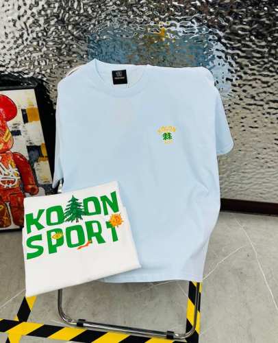 kolon Sport 可隆Jeon Handful插画师联名25夏季新款印花休闲宽松情侣款 短袖T恤Dt1042 细节:版本一比一复刻，吊牌 领标 水洗。 面