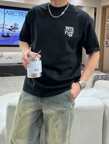 p300 alexander Wang 2025春夏款/官网同步 面料采用重磅纯棉精梳棉面料，Os宽松版型，上身版型超正！日常百搭，衣橱必备单品！ 男女同款 尺
