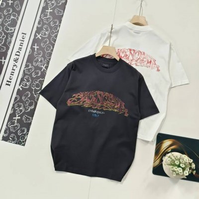 尺码Xs-L精选好货 Balenciaga巴黎世家2025Fw胶囊系列火焰涂鸦直喷印花短袖T恤男女同款 本市场No.1的质量 真正天花板品质 全部原版开发注意细