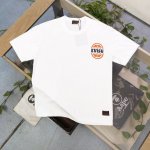 上新 款号：F656 2025新款Evisu福神家花图案大M不倒翁图案Logo字母印花休闲情侣短袖T恤，经典永远不会过时、人手必备款，230G纯棉精梳棉不起球不