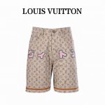 louis Vuitton Lv 走秀联名 日语短裤 定制原版品质布料，上身立挺有型。进口绣花线，进口机拼皮绣花，还原原版。字母对位对花细节媲美原版。男女同款