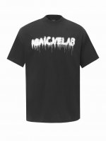 Balenciaga 巴黎世家Logo印花短袖T恤 面料采用巴黎Zp定织定染全棉双纱克重260克布面干净布纹清晰，柔软舒适螺纹釆用定染无色差 水洗效果在通过不同