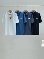 供80。 Tnf 北面 2024夏新品男士无痕压胶商务休闲速干Polo衫 男士夏季简约透气T恤翻领短袖 经典小Logo领口翻领~男士T恤 经典简约 休闲商务兼具