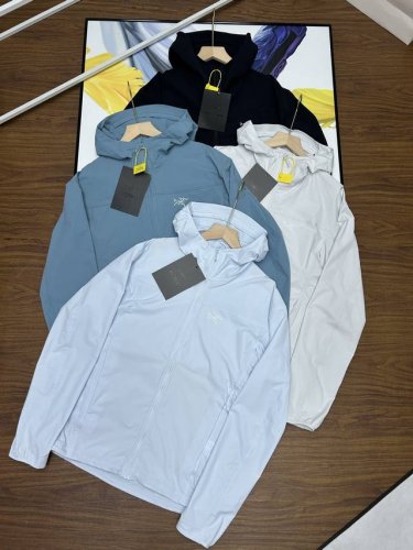 新增雾霾蓝配色 顶级品质 Arcteryx始祖鸟 Gamma Lightweight Hoody纯色皮肤衣情侣款外套防风连帽软壳夹克防水超轻量化软壳 -始祖鸟G