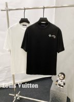 款F54 Lv 顶级品质 louis Vuitton 路易威登Lv 25Ss前后刺绣花卉字母圆领短袖T恤 -面料采用280G 100%纯棉双纱面料 同缸定染特种