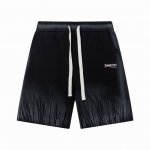 Balenciaga 巴黎世家 海浪字母刺绣2025新款 手绘涂鸦喷墨纹路 刺绣小字母Logo 男女日常通勤穿搭必备 休闲短裤 定制毛圈面料 进口田岛机刺绣工艺