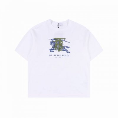 burberry 巴宝莉 麻绳Tb战马骑士印花短袖 2025春夏新款首发专柜最新款短袖圆领T恤 高端订制 设计前卫时尚 品牌Logo重工艺设计 高端定制260克