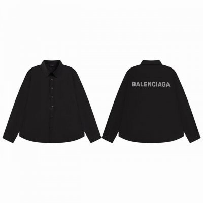 款M676 巴黎衬衫 balenciag* 巴黎世家烫钻衬衫 立体感 半成品手工定位拼接衣服版型更还原 os宽松版型 对身材没有限制 百搭款式 各种身材都可以完