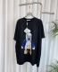 P180 Loe*E新款木偶人徽标Logot-Shirt 定制纯棉面料 质感好 舒适亲肤 采用印花人偶点缀 图案个性 精致减龄 男女同款 最高品质 欢迎对比 白