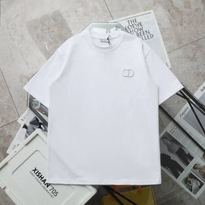 上新 纯原臻品 顶级复刻 - Dior 迪奥 新款经典小标Cd刺绣休闲圆领短袖T恤 - 款号: 3307 - 颜色: 黑色 白色 - 购入原版开模打造 全套定制