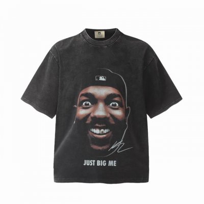 vt934 Kendrick Lamar Tee功夫肯尼歌手Big Face人物印花水洗做旧短袖T恤 小领口设计 白墨数码直喷印花 高街复古重磅做旧水洗Vint