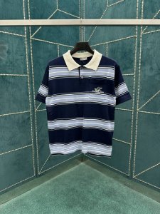 迪奥 25Ss新款铃兰花字母刺绣拼色学院风针织短袖时尚polo衫 高版本 码数 S.M.L.Xl.