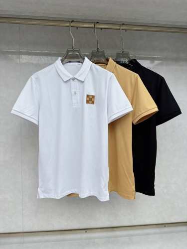 lv 2025春夏新款首发最新款翻领Polo短袖 高端订制 设计前卫时尚！品牌Logo重工艺设计 高端定制伊利特面料.手感柔软.穿着舒适.级别精致车线.做工精细