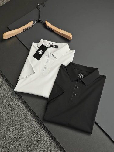 迪桑特原版原品质日本东丽定制面料Ab面吸湿排汗 运动Polo衫 码數：48-56 型号：25D13 颜色：黑 白