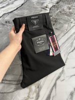 prada 普拉达 超A代购级别强货 2025春夏专柜新款 p家专柜直供产品 顶级原单商务正装直筒男士西裤春夏休闲裤 25Ss春夏高端男士定制专柜高级品质 完美