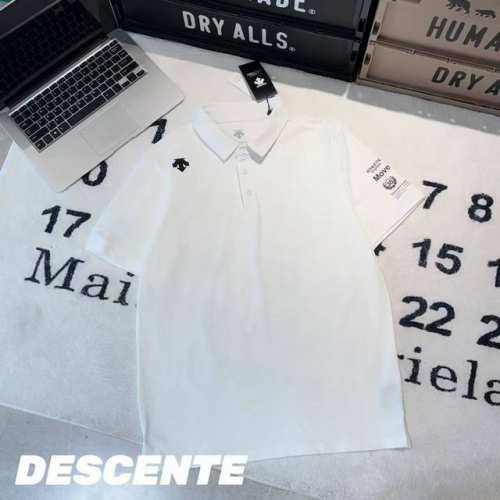 拿货 -Descent迪桑特肩部35小标翻领polo衫 男女同款 顶级版本 Xs-Xxxl -面料：采用原版一比一面料。 -辅料：原版拆解开发，一比一定制的小标