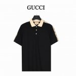 Gucci 古驰 反光织带polo衫 购入正品打版操作 区别市面 订织双鱼骨纹网眼胚布 定染杏色面料 与正品无色差 定制反光条有弹力 区别市面 领口定制螺纹 颜
