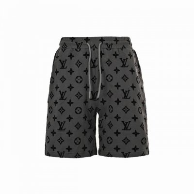 Louis Vuitton 路易威登 24Ss 老花植绒满印Logo短裤 严禁机洗，只能手洗，花型处采用进口绒才能体现出原板的绒高和密度，运用进口环保超强胶水粘